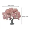 Fleurs décoratives arbre arbre modèle sable table fausse mini-scène de simulation de simulation plante rose bébé