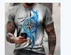 2024 Sommer Fashion T-Shirt 3D-Schädeldruck Serie Mens Street Round Neck kurzärmelig