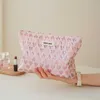 Organizador cosmético Pink Love Saco de cosméticos femininos de grande capacidade Cosméticos Cuidados com a pele Bolsa de armazenamento Bolsa de produtos de higiene pessoal Handy