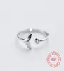 Autentico 925 sterling argento regolabile coda di pesce sirena anello amore per moglie moglie donna di buona qualità gioielli minimalisti finge9814398