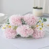 Decoratieve bloemen 1 st. Kunstmatige bolvormige chrysanthemum vaas thuis water potplanten buiten decoratie diy zijden roos geschenken bruiloft tuin