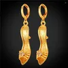 Boucles d'oreilles en peluche pour femmes bijoux vintage couleur or couleur sexy mignon talons drop 2024 brrinco Pendientes mujer e1933