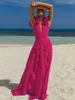 Frauen Badebekleidung Solid Color Fashion Design Court Style Deep V-Ausschnitt sexy Spitze plissierte einteilige Sommer-Bikini-Badeanzug und Rock 2024