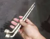Антикварная белая медная длинная китайская труба традиционная старомодная труба Античная коллекция 9214052