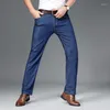 Erkekler Kot Moda Gevşek Düğme Fermuar Eklenmiş Cepler All-Match Business 2024 Bahar Büyük Boyu Düz Renk Sıradan Pantolon