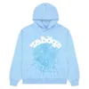 Herrtröjor tröjor herr hoodies nya himmel sp der män kvinnor hip hop ung thug spindel hoodie världsbred tröjor tryck pullover hoody ljus blu grossistfa6q