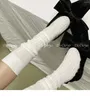 Vrouwen sokken zomer dunne midden buis ademende grijs gebreide sokken jk solide eenvoudige modeshow verticaal gestreepte
