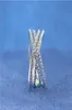Bonnes anneaux en diamant CZ en gros avec boîte à cadeau originale pour 925 Sterling Silver Women's Randon Set Accessoires de mode8083578