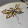 Broschen Mode Luxus Kupferlegierung Eingelegtes Glasperlen Dragonfly Modeling Damenschmuck