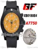 GF XB0180E4 ETA A7750 Vulcão automático do cronógrafo Polímero especial Mens relógio PVD Dial amarelo Nylon Leather Ptbl Super Edition PU3280988