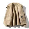Erkek Ceketler Pulabo Yüksek Kaliteli Erkekler Süet Deri Kalın Ceket Kış Sıcak Out Giyim Patchwork Sahte Kuzu Yün Kürk Plus Boyut M-5XL