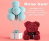Розовый медведь плюшевая медведя искусственная пена розы для оконного вида навсегда роза вечная цветочная свадьба Свадебные подарки 298y9802269