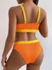 Bikini de maillots de bain féminin Femmes hautes taille 2024 Bikinis Sling Bikinis de maillot de bain léopard