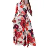 Designer Vêtements pour femmes Taille standard Fashiona Digital Imprimé grande robe swing pour robe à manches longues pour femmes robes maxi robes à manches longues pour femmes 1b8e