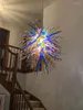 Candeliers Longree lámparas de lámpara de vidrio multicolor chihuly iluminaciones hechas a mano para el pasillo de las escaleras del hogar