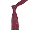 Laço laços de moda 7cm tie bule vermelho amarelo folha floral jacquard tecer gravata para homens festas de casamento de negócios acessórios de pescoço formal