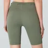 Shorts actifs nclagen Running Yoga Women Gym Gym High Trache à crampons Hip Lougage des sports de fitness en nylon