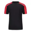 Koszulka piłkarska plus w rozmiarze Kolor Patchwork O-Neck krótkie rękawowe wypoczynek sportowy Szybki suchy męski mundur piłki nożnej 240426