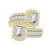 Cluster anneaux STL Original par Zhenchengda 5 7 Emerald Cut High Carbon Diamond 925 Silver Ring Women's Office Row