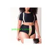 Bikinis Set Flexible Sport Neueste Mode Womens Bikini Sets Online Split Badebode Solid High Bwiebband Large plus Big Drop Delivery S oty5j