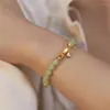 Bangle mode Chinese stijl Lucky Natural Glass kralen Bracelet Vintage handgemaakte sieraden Women's Girls Gift