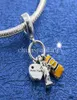 Bijoux de mode 925 Silver Silver New York Highlights Perle Sponce avec un collier de bracelet de charme européen en émail 5474111