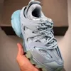 Gratis verzenddoos Track met 2.0 Casual schoenen Men Men Dames Designer Sneakers Luxuremerkwolk Witte en zwarte plaatvormige trainers