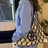 Beach Bags For Women Luxury Designer Handbags Purses In Nylon Rope Braided Canvas Inner Pocket Underarm Cloth Shoulder 240424