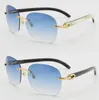 Véritable mélange noir naturel fleurs blanches Buffalo Buffalo Corne Sunglasses de soleil Original sans bordure entièrement vendant des verres carrés 9127514