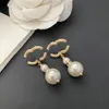 Charm Earring Designer Ear Stud Never Fading Copper 925 Silver Earrings Fashion Womens Brand Letter Crystal Rhinestone Gem Eardrop Womens Wedding Jewelry