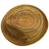 Berets Straw Hat Handig opvouwbare kleurrijke brim sun beach zomer zacht