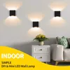 Lampa ścienna 2PCS LED LED Walka w dół Nowoczesne oświetlenie kinkietowe Czarne do salonu sypialnia korytarza korytarza korytarza