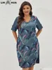 lih Hua Womens Plus Size Denim Dress Summer Chicby Woven Cotton 240426のためのシックエレガント