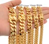 8 mm10 mm12 mm14mm16 mm chain de liaison cubaine miami pour hommes en acier inoxydable 14K Colliers de courb punk haut polie3118024