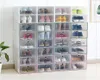 Storage Boxes Bins 1piece Shoe Box Shoes Artifact Transparent Plastic Japan Flip Drawer A2042634