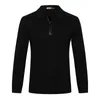 Hommes Polos Winter Snake Skin Cashmere Zilli Zipper Pull confortable