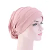 Berets Pretied Scarf For Women Cotton Hat Chemotherapy Head Headscarf Turban Sleep (Pink)