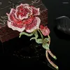 Broches bijoux donia de grande taille en alliage de rose micro-alimentés en ramiage à cinq couleurs broche luxe rétro de luxe