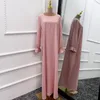 Ethnische Kleidung 2 Stück Truthahn Ramadan Eid Kapuze Gebet Garmnet Khimar Arabische muslimische Frauen über Kopf Hijab Maxi Kleid Set Dubai Islamisch
