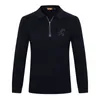 Men Polos Herfst en Winter Zipper Zilli Comfortabele bedrukte koeienhuidtrui