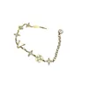 Flower Crystal Bracelets Plated 18K Gold Plated Flower Simple Personality Classic Bracelet for Women