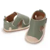 First Walkers Color Couleur Walker NOUVEAU-NE nouveau-né d'été Pu Open Toe Sandales Infant / Toddler Shoes Rubber Soft Sole non glisser 0-18m H240504