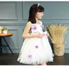 Girls Summer Dress 2024 Party Princess -jurken 2 3 5 7 9 tot 12 jaar oud Flower Avantgarde Design Prom Net Yarn 240423