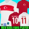 Turkiye Soccer Jersey 2024 Turchia National Team 24 25 Home Away Away Kokcu Yildiz Enes Calhanoglu Shirt di calcio Kit Men Kids 666