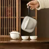 TeAware Setleri Taşınabilir Hızlı Bardak One Pot İki Bardak Çin Seyahat Çay Seti Takım Eşlik