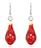 Lustre de bala Jel Jel Handmade Murano Glass Drop Brincos para Mulheres Lâmpada Jóia Feminina Brincho de Água Fashion8145478