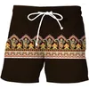 Shorts masculins tropiques Hawaii Beach Men Summer Board Summer Casual Holiday Swimks Vintage 3D Print Swewsuit Homme Short Pantal