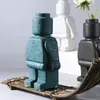 乾燥花瓶の装飾クリエイティブ樹脂テクノロジーポーチスモールロボットシングルマウスフラワーレイアウト240424
