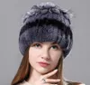 Beanieskull Caps Russian Winter Fur Fur Natural Rex Rabbit Cap Harm Ladies Kitty 100 Geunine Hats 2211192457311