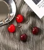 Nouvelle mode rouge Cherry Fruit Boucles d'oreilles simples pour entendre des boucles d'oreilles Sweet Long Pendant Girl Gift Summer Korea Jewelry3556887